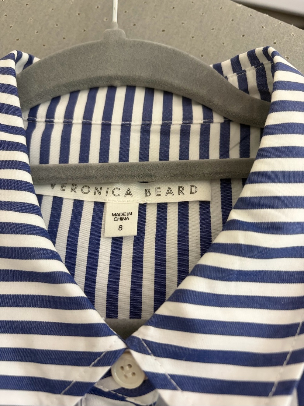 Veronica Beard Blue and White Striped Mini Dress